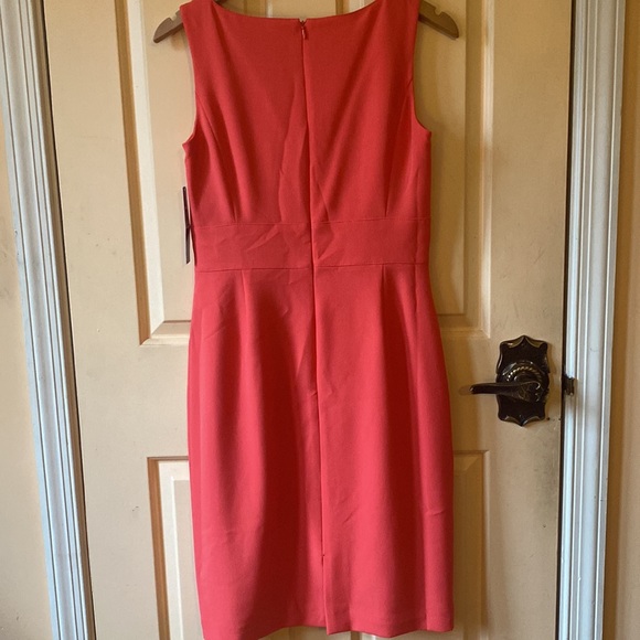 NWT Tahari Arthur S Levine Dress Coral Size 4 - Picture 6 of 11